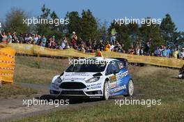 Elfyn Evans, Daniel Barrit (Ford Fiesta WRC, #6 M-Sport World Rally Team) 20-23.08.2015. World Rally Championship, Rd 9, Rallye Deutschland, Trier, Germany.