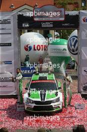 Esapeka Lappi (FiN), Skoda Fabia R5 WRC2 winners 02-05.07.2015 FIA World Rally Championship 2015, Rd 7, Rally Poland, Mikolajki, Italy
