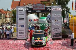 Simone Tempestini (ITA) Matteo Chiarcossi (ITA) Citroen DS3 R3, JWRC winners 02-05.07.2015 FIA World Rally Championship 2015, Rd 7, Rally Poland, Mikolajki, Italy