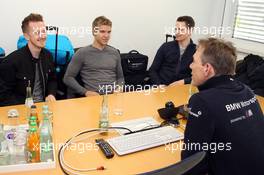 Welcome Event at BMW Motorsport (Munic) with new talent driver Nico Menzel (GER) and Ricky Collard (GBR) - Jesse Krohn (FIN), Dirk Adorf (BMW driver) 25.04.2016 BMW Motorsport Junior Program, Munic / München - This image is copyright free for editorial use. © Copyright: BMW AG     