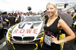 Grid girl of #23 ROWE Racing, BMW M6 GT3: Alexander Sims, Philipp Eng, Maxime Martin, Dirk Werner. 25.-29.05.2016 Nürburging 24 Hours, Nordschleife, Nurburging, Germany, Race.