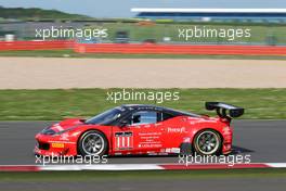 Stephen Earle (USA), Bernard Delhez (BEL), David Perel (ZAF), Ferrari 458 Italia GT3, Kessel Racing 14-15.05.2016. Blancpain Endurance Series, Rd 2, Silverstone, England.