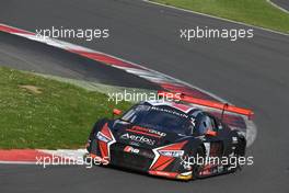 Adrien de Leener (BEL), Peter Kox (NDL), Pierre Kaffer (DEU), Audi R8 LMS, Belgian Audi Club Team WRT 14-15.05.2016. Blancpain Endurance Series, Rd 2, Silverstone, England.