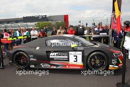 Rodrigo Baptista (BRA) Sergio Jimenez (BRA), Filipe Albuquerque (PRT), Audi R8 LMS, Belgian Audi Club Team WRT 14-15.05.2016. Blancpain Endurance Series, Rd 2, Silverstone, England.