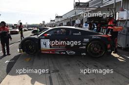 Adrien de Leener (BEL), Peter Kox (NDL), Pierre Kaffer (DEU), Audi R8 LMS, Belgian Audi Club Team WRT 14-15.05.2016. Blancpain Endurance Series, Rd 2, Silverstone, England.