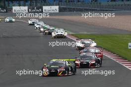 Rodrigo Baptista (BRA) Sergio Jimenez (BRA), Filipe Albuquerque (PRT), Audi R8 LMS, Belgian Audi Club Team WRT 14-15.05.2016. Blancpain Endurance Series, Rd 2, Silverstone, England.