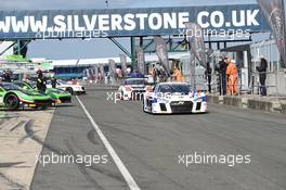 Gilles Lallemant (FRA), Marc Rostan (FRA), Marco Bonanomi (ITA), Audi R8 LMS, Sainteloc Racing 14-15.05.2016. Blancpain Endurance Series, Rd 2, Silverstone, England.