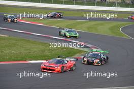 Stephen Earle (USA), Bernard Delhez (BEL), David Perel (ZAF), Ferrari 458 Italia GT3, Kessel Racing 14-15.05.2016. Blancpain Endurance Series, Rd 2, Silverstone, England.