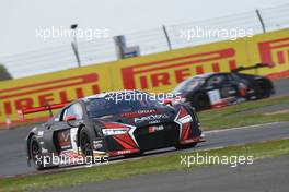 Adrien de Leener (BEL), Peter Kox (NDL), Pierre Kaffer (DEU), Audi R8 LMS, Belgian Audi Club Team WRT 14-15.05.2016. Blancpain Endurance Series, Rd 2, Silverstone, England.