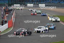 Michael Meadows (GBR), Stuart Leonard (GBR), Robin Frijns (NDL), Audi R8 LMS, Belgian Audi Club Team WRT 14-15.05.2016. Blancpain Endurance Series, Rd 2, Silverstone, England.