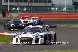 Gilles Lallemant (FRA), Marc Rostan (FRA), Marco Bonanomi (ITA), Audi R8 LMS, Sainteloc Racing 14-15.05.2016. Blancpain Endurance Series, Rd 2, Silverstone, England.