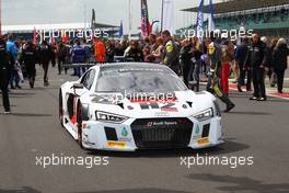 Henry Hassid (FRA), Philippe Giauque (CHE), Franck Perera (FRA), Audi R8 LMS, ISR 14-15.05.2016. Blancpain Endurance Series, Rd 2, Silverstone, England.