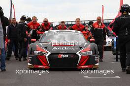 Adrien de Leener (BEL), Peter Kox (NDL), Pierre Kaffer (DEU), Audi R8 LMS, Belgian Audi Club Team WRT 14-15.05.2016. Blancpain Endurance Series, Rd 2, Silverstone, England.