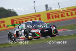 Antonio Garcia (AND), Nico Muller(CHE), Will Stevens (GBR), Audi R8 LMS, Belgian Audi Club Team WRT 14-15.05.2016. Blancpain Endurance Series, Rd 2, Silverstone, England.