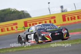 Rodrigo Baptista (BRA) Sergio Jimenez (BRA), Filipe Albuquerque (PRT), Audi R8 LMS, Belgian Audi Club Team WRT 14-15.05.2016. Blancpain Endurance Series, Rd 2, Silverstone, England.