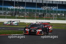 Adrien de Leener (BEL), Peter Kox (NDL), Pierre Kaffer (DEU), Audi R8 LMS, Belgian Audi Club Team WRT 14-15.05.2016. Blancpain Endurance Series, Rd 2, Silverstone, England.