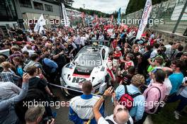 Starting Grid, ISR, Audi R8 LMS: Philippe Giauque, Henry Hassid, Nicolas Lapierre, Franck Perera  27-31.07.2016. Blancpain Endurance Series, Round 4, 24h Spa-Francorchamps, Belguim