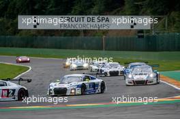 Sainteloc Racing, Audi R8 LMS: Grégory Guilvert, Christopher Haase, Mike Parisy  27-31.07.2016. Blancpain Endurance Series, Round 4, 24h Spa-Francorchamps, Belguim