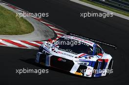 Romain Monti (FRA), Edward SandstrÃ¶m (SWE), Audi R8 LMS, Sainteloc Racing 26-28.08.2016. Blancpain Sprint Series, Rd 4, Budapest, Hungary.