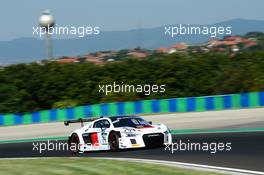 Marlon Stockinger (PHL), Franck Perera (FRA), Audi R8 LMS, ISR 26-28.08.2016. Blancpain Sprint Series, Rd 4, Budapest, Hungary.