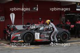 02.10.2016 - Race, Frederic Vervisch  - Laurens Vanthoor Audi R8 LMS, Belgian Audi Club Team WRT 01-02.10.2016 Blancpain Sprint Series, Round 5, Circuit de Cataluna, Barcelona, Spain