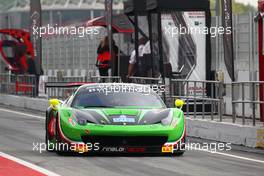 01.10.2016 -  Alexander Matschull  - Christopher BruÌˆck Ferrari 458 Italia GT3, Rinaldi Racing 01-02.10.2016 Blancpain Sprint Series, Round 5, Circuit de Cataluna, Barcelona, Spain