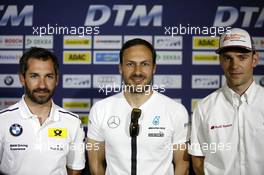 Press Conference: Timo Glock (GER) BMW Team RMG, BMW M4 DTM; Gary Paffett (GBR) Mercedes-AMG Team ART, Mercedes-AMG C63 DTM; Jamie Green (GBR) Audi Sport Team Rosberg, Audi RS 5 DTM. 05.05.2016, DTM Round 1, Hockenheimring, Germany, Friday.