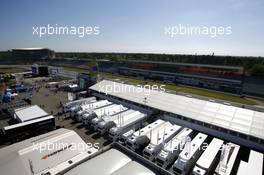 View over the paddock. 05.05.2016, DTM Round 1, Hockenheimring, Germany, Friday.