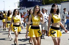 DTM grid girls. 07.05.2016, DTM Round 1, Hockenheimring, Germany, Free Practice 2, Saturday.