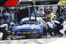 Pit stop Gary Paffett (GBR) Mercedes-AMG Team ART, Mercedes-AMG C63 DTM. 08.05.2016, DTM Round 1, Hockenheimring, Germany, Qualifying 2, Sunday.