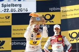 Podium: Race winner Timo Glock (GER) BMW Team RMG, BMW M4 DTM. 22.05.2016, DTM Round 2, Spielberg, Austria, Race 2, Sunday.