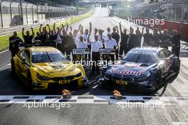 Timo Glock (GER) and Marco Wittmann (GER) BMW Team RMG, BMW M4 DTM celeberate the double win with the team. 22.05.2016, DTM Round 2, Spielberg, Austria, Race 2, Sunday.