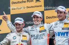 podium, Marco Wittmann (GER) BMW Team RMG, BMW M4 DTM, Robert Wickens (CAN) Mercedes-AMG Team HWA, Mercedes-AMG C63 DTM, Christian Vietoris (GER) Mercedes-AMG Team Mücke, Mercedes-AMG C63 DTM,  16.07.2016, DTM Round 5, Zandvoort, Netherland, Saturday.