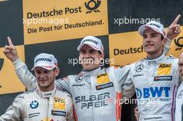 podium, Marco Wittmann (GER) BMW Team RMG, BMW M4 DTM, Robert Wickens (CAN) Mercedes-AMG Team HWA, Mercedes-AMG C63 DTM, Christian Vietoris (GER) Mercedes-AMG Team Mücke, Mercedes-AMG C63 DTM,  16.07.2016, DTM Round 5, Zandvoort, Netherland, Saturday.