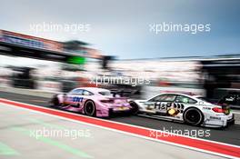 Lucas Auer (AUT) Mercedes-AMG Team Mücke, Mercedes-AMG C63 DTM and Tom Blomqvist (GBR) BMW Team RBM, BMW M4 DTM. 19.08.2016, DTM Round 6, Moscow Raceway, Russia, Friday.