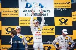 Podium: Race winner Marco Wittmann (GER) BMW Team RMG, BMW M4 DTM. 21.08.2016, DTM Round 6, Moscow Raceway, Russia, Sunday.