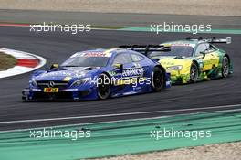 Gary Paffett (GBR) Mercedes-AMG Team ART, Mercedes-AMG C63 DTM and  Mike Rockenfeller (GER) Audi Sport Team Phoenix, Audi RS 5 DTM. 11.09.2016, DTM Round 7, Nürburgring, Germany, Sunday Race.