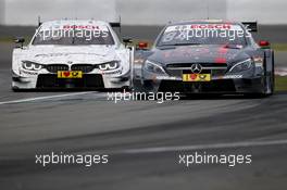 Maximilian Götz (GER) Mercedes-AMG Team HWA, Mercedes-AMG C63 DTM and Martin Tomczyk (GER) BMW Team Schnitzer, BMW M4 DTM. 11.09.2016, DTM Round 7, Nürburgring, Germany, Sunday Race.