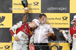 Podium: Race winner Edoardo Mortara (ITA) Audi Sport Team Abt Sportsline, Audi RS 5 DTM with Hans-Jurgen Abt (GER), Team prinicpal Abt-Audi. 24.09.2016, DTM Round 8, Hungaroring, Hungary, Saturday, Race 1.