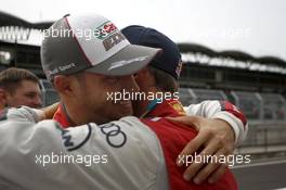 Edoardo Mortara (ITA) Audi Sport Team Abt Sportsline, Audi RS 5 DTM and Mattias Ekström (SWE) Audi Sport Team Abt Sportsline, Audi A5 DTM. 25.09.2016, DTM Round 8, Hungaroring, Hungary, Sunday, Qualifying.