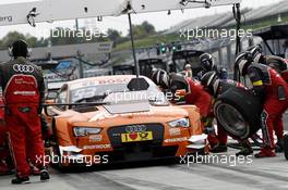 Pit stop, Jamie Green (GBR) Audi Sport Team Rosberg, Audi RS 5 DTM. 25.09.2016, DTM Round 8, Hungaroring, Hungary, Sunday, Qualifying.