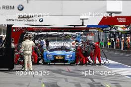 Pit stop, Edoardo Mortara (ITA) Audi Sport Team Abt Sportsline, Audi RS 5 DTM. 25.09.2016, DTM Round 8, Hungaroring, Hungary, Sunday, Race.