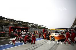 Adrien Tambay (FRA) Audi Sport Team Rosberg, Audi RS 5 DTM and Jamie Green (GBR) Audi Sport Team Rosberg, Audi RS 5 DTM. 25.09.2016, DTM Round 8, Hungaroring, Hungary, Sunday, Qualifying.