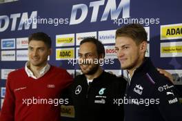 Press Conference with Edoardo Mortara (ITA) Audi Sport Team Abt Sportsline, Audi RS 5 DTM; Marco Wittmann (GER) BMW Team RMG, BMW M4 DTM and Gary Paffett (GBR) Mercedes-AMG Team ART, Mercedes-AMG C63 DTM. 14.10.2016, DTM Round 9, Hockenheimring, Germany, Friday, Free Practice.