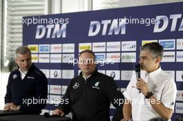 Press Conference, Jens Marquardt (GER) BMW Motorsport Director; Ullrich Fritz (GER) Team Principal Mercedes-AMG HWA; Dieter Gass (GER) Head of DTM Audi Sport. 08.04.2015, DTM Media Day, Hockenheimring, Germany.