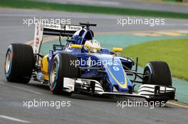 Marcus Ericsson (SWE) Sauber C35. 18.03.2016. Formula 1 World Championship, Rd 1, Australian Grand Prix, Albert Park, Melbourne, Australia, Practice Day.