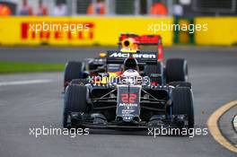 Jenson Button (GBR) McLaren MP4-31. 18.03.2016. Formula 1 World Championship, Rd 1, Australian Grand Prix, Albert Park, Melbourne, Australia, Practice Day.