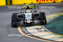 Sergio Perez (MEX) Sahara Force India F1 VJM09. 18.03.2016. Formula 1 World Championship, Rd 1, Australian Grand Prix, Albert Park, Melbourne, Australia, Practice Day.