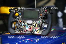 Sauber C35 steering wheel. 18.03.2016. Formula 1 World Championship, Rd 1, Australian Grand Prix, Albert Park, Melbourne, Australia, Practice Day.