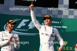 1st place Nico Rosberg (GER) Mercedes AMG Petronas F1 W07, 2nd place Lewis Hamilton (GBR) Mercedes AMG F1 W07. 20.03.2016. Formula 1 World Championship, Rd 1, Australian Grand Prix, Albert Park, Melbourne, Australia, Race Day.